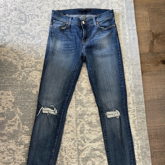 J Brand Skinny Leg Fray Jeans size 26 in blue - Picture 1 of 2